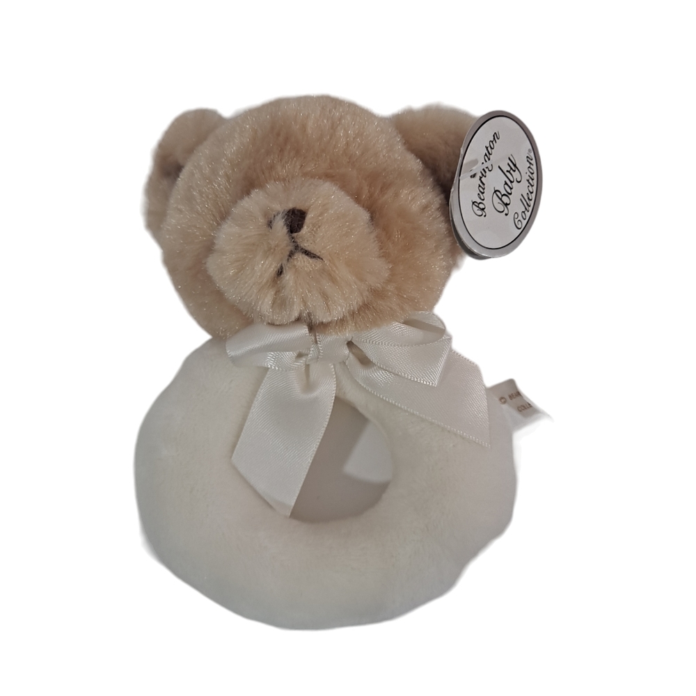 Bearington Bear Collection Lil' Teddy Ring Rattle Plush Bear Plush NWT